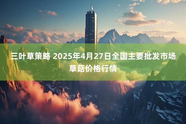 三叶草策略 2025年4月27日全国主要批发市场草菇价格行情